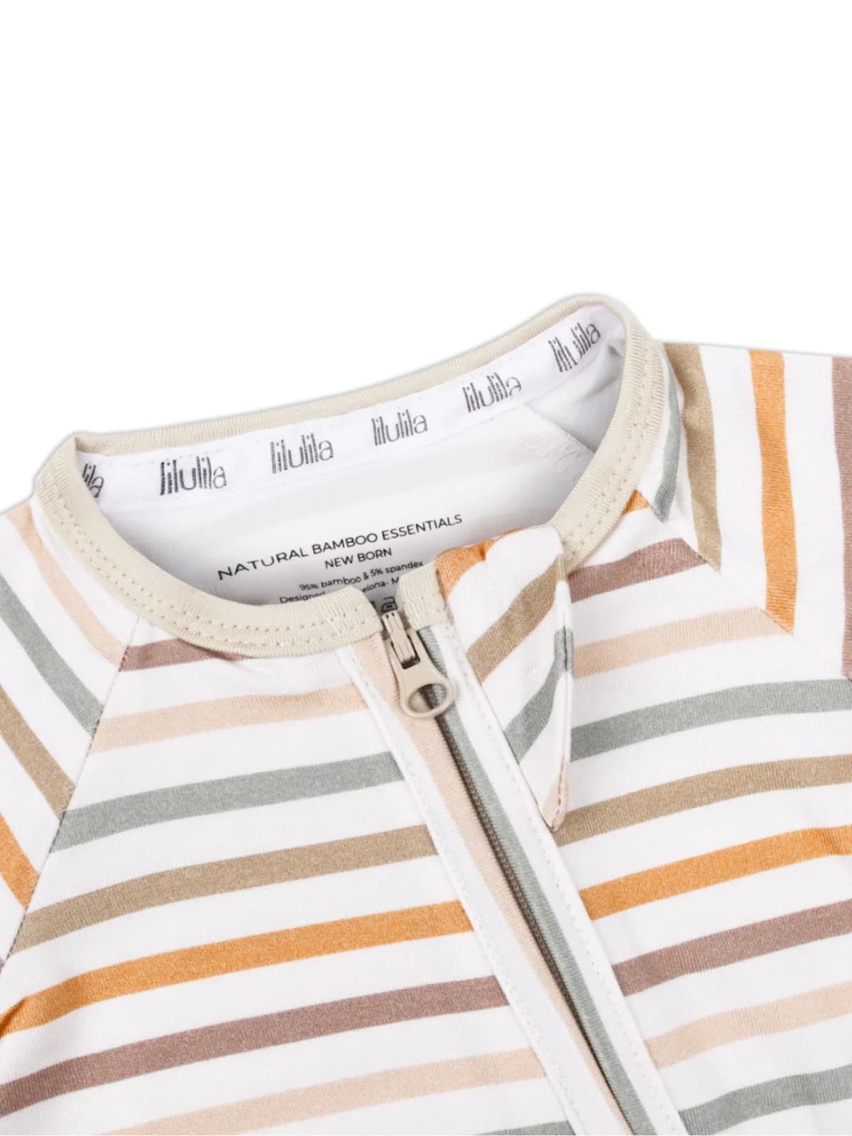 Mameluco con cierre Farm Stripes Bamboo