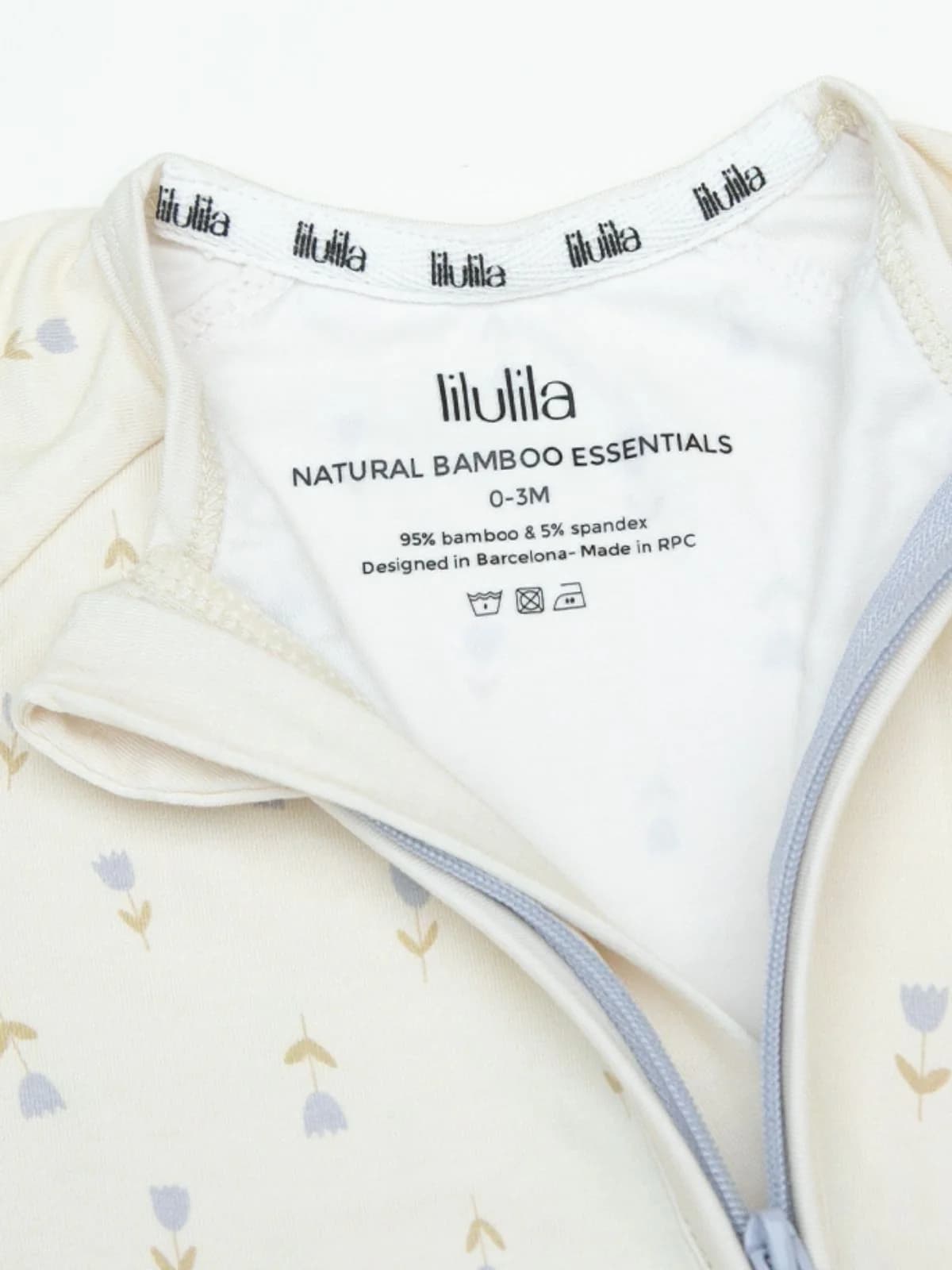 Mameluco con cierre Tulips Bamboo