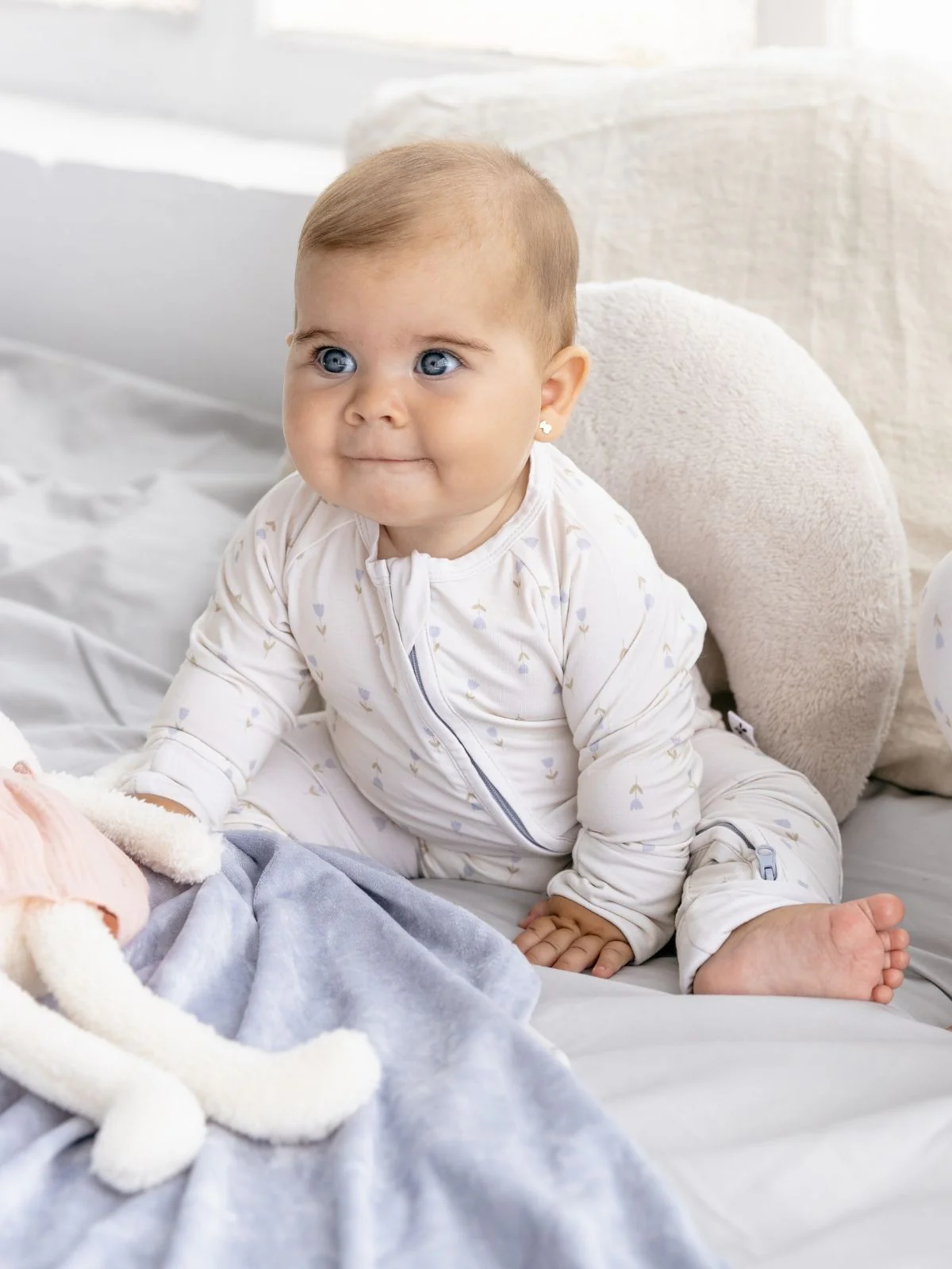 Mameluco con cierre Tulips Bamboo