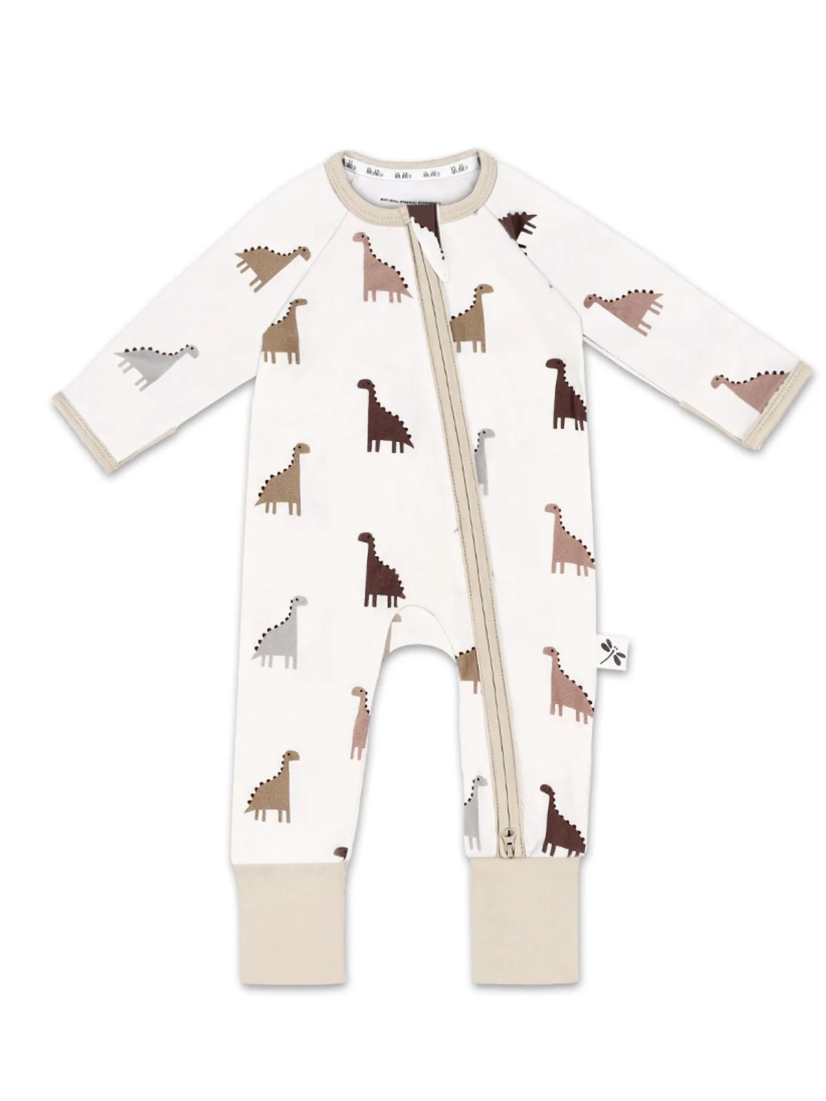 Mameluco con cierre Dinos Bamboo