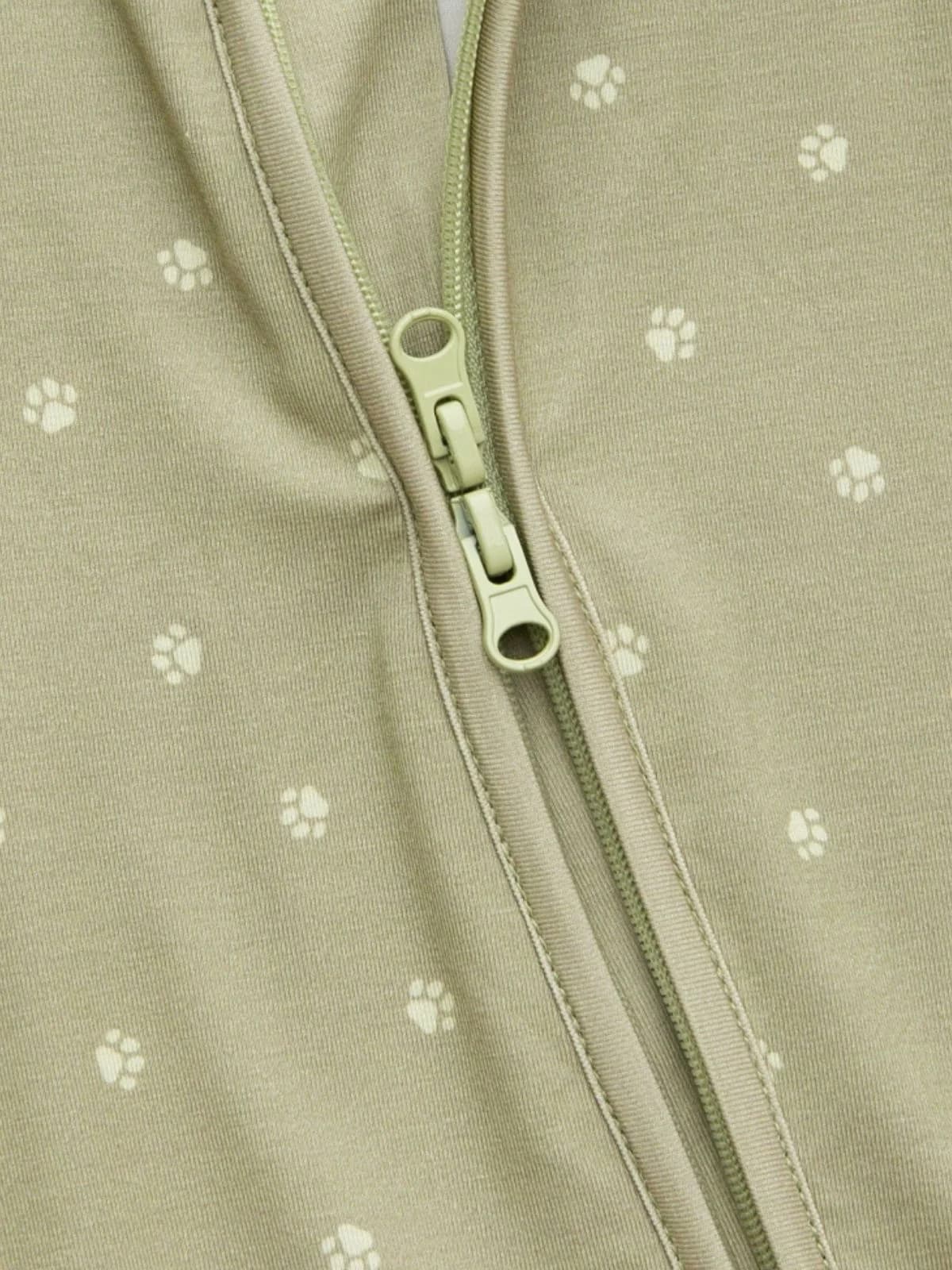 Mameluco con cierre Lion Footprint Bamboo