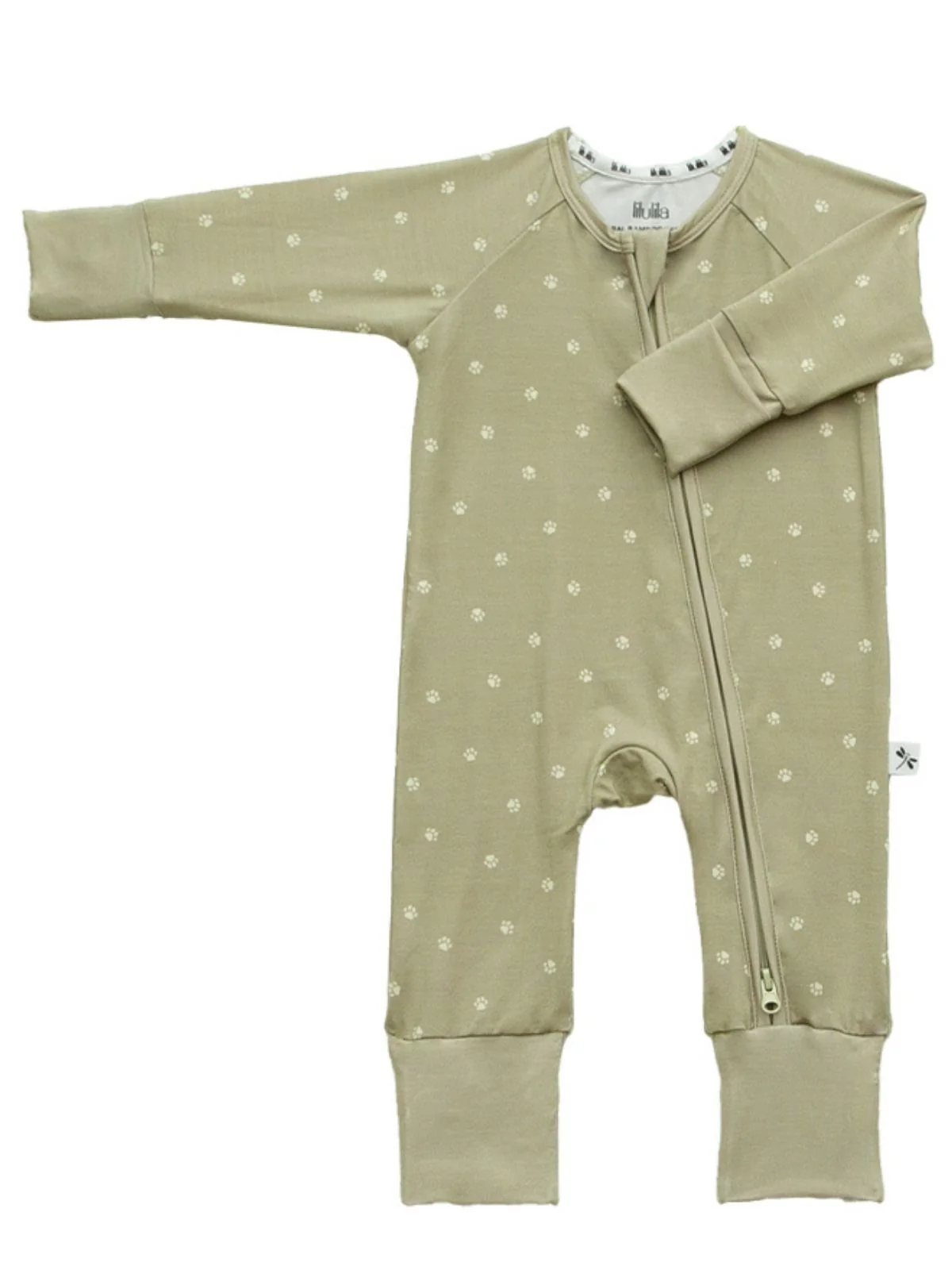 Mameluco con cierre Lion Footprint Bamboo