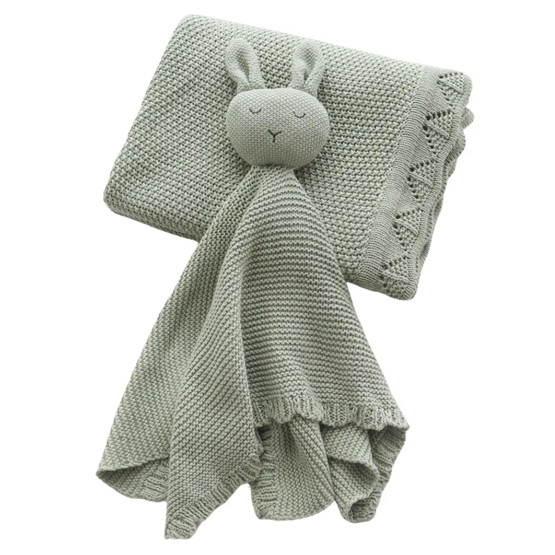 Comfort Set Olive Green | Cobija + Manta de apego