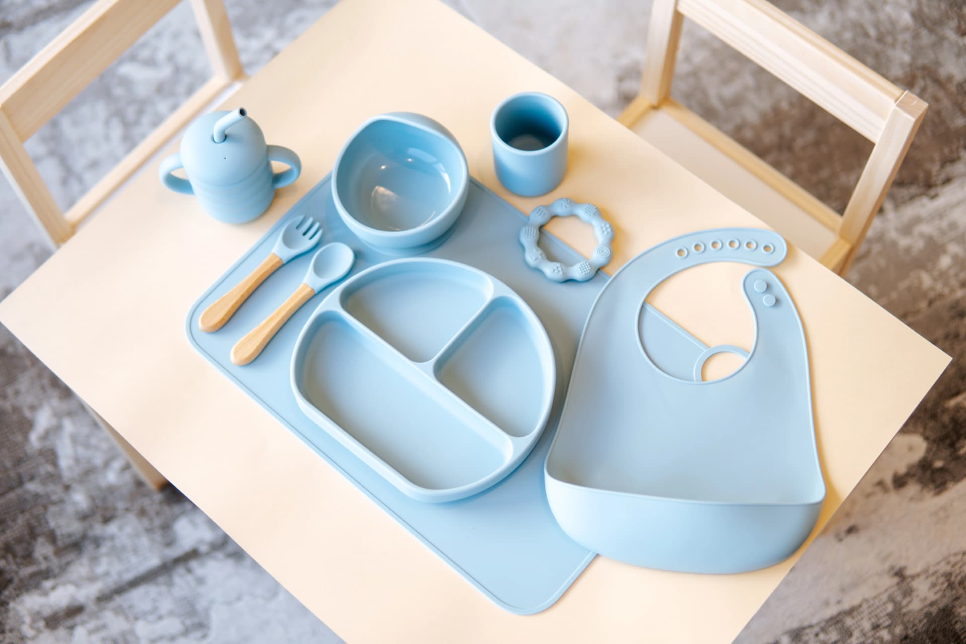 Set de Alimentación Ideal | Sky blue