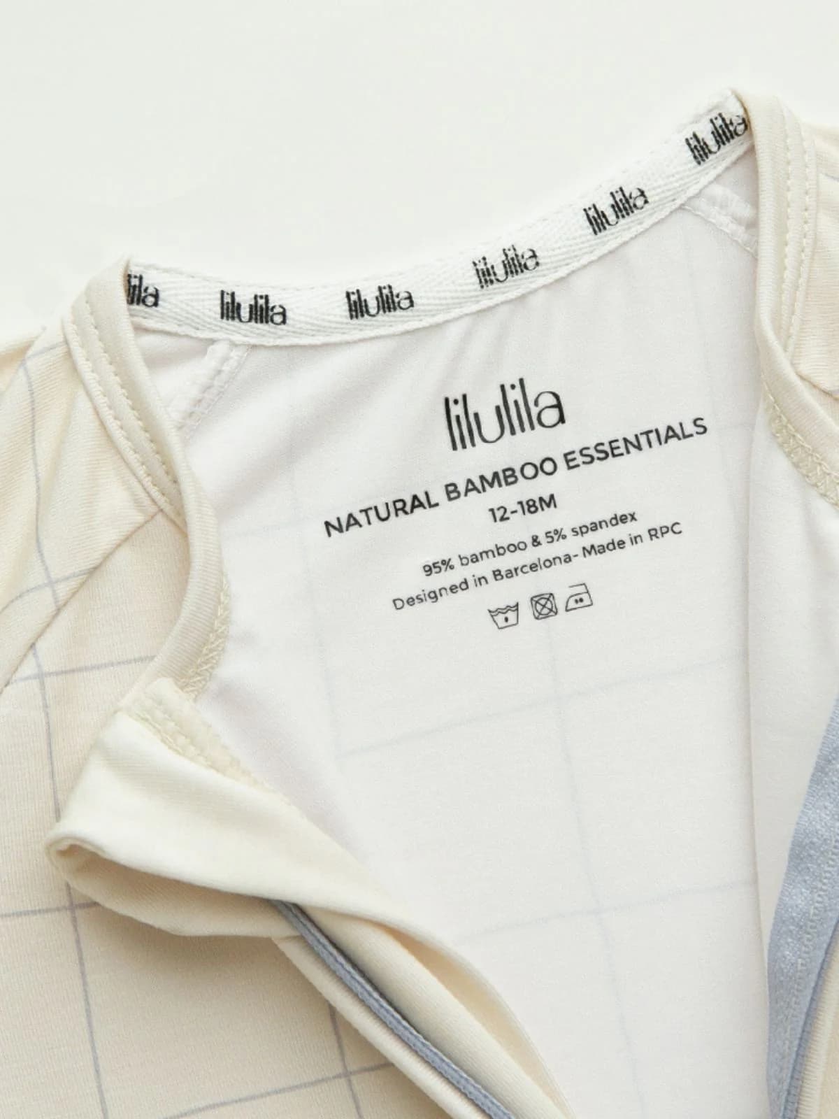 Mameluco con cierre Check Bamboo