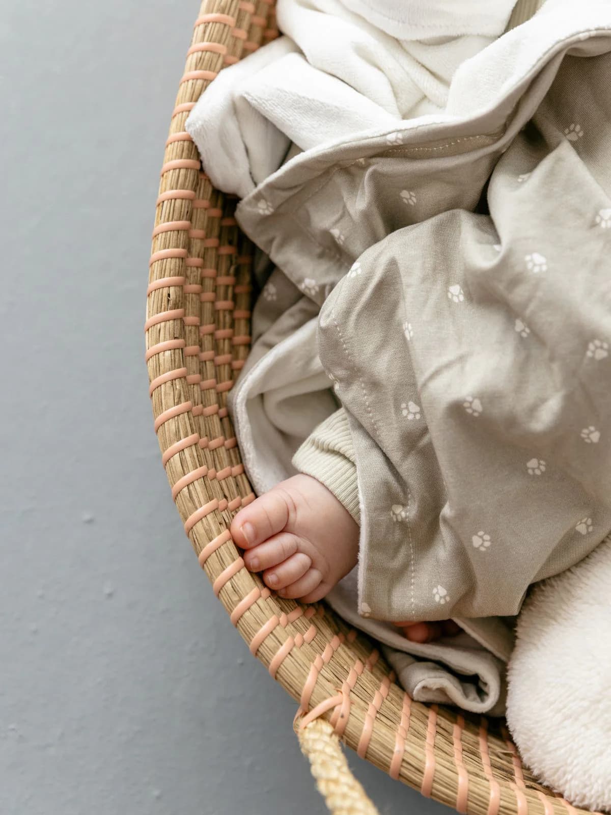 Lion Footprint Bamboo Baby Blanket