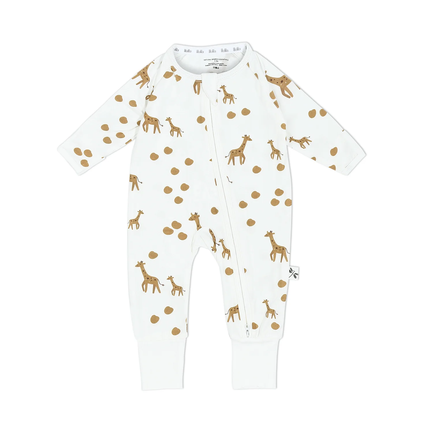 Mameluco con cierre Mom & Baby Giraffe Bamboo