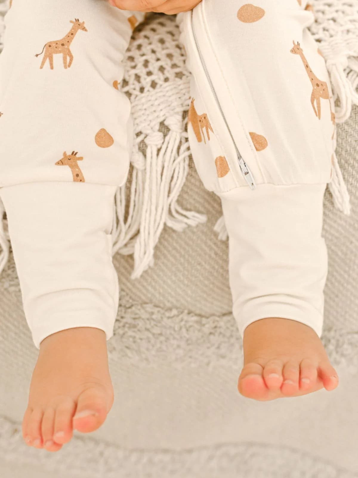 Mameluco con cierre Mom & Baby Giraffe Bamboo