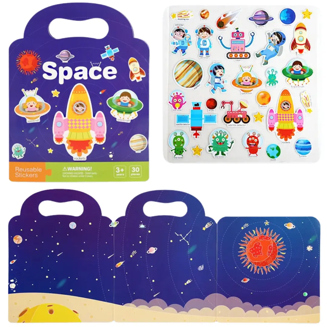 Reusable Stickers Space