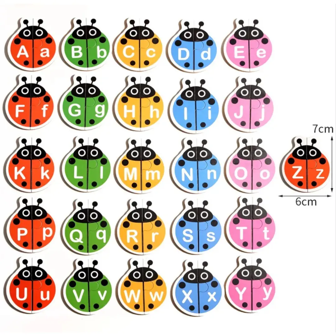 Ladybug matching letters | Rompecabezas abecedario