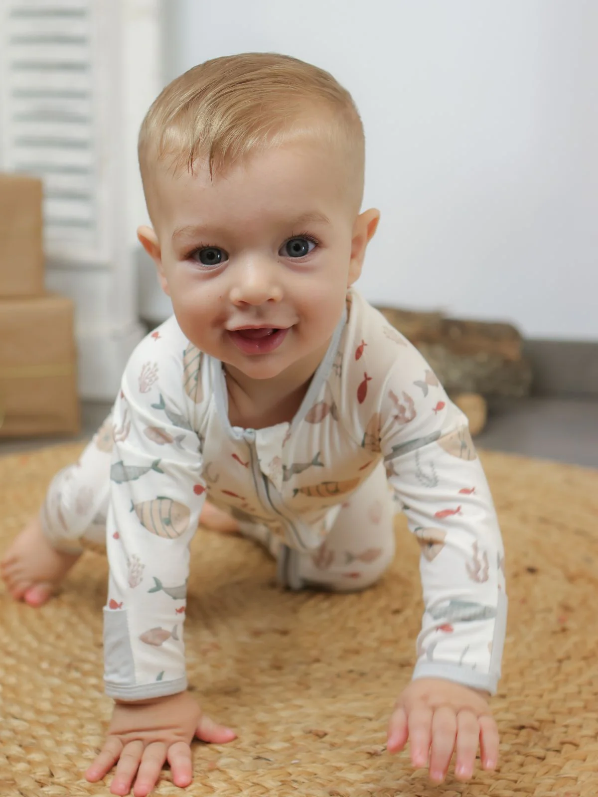 Mameluco con cierre Fish Bamboo