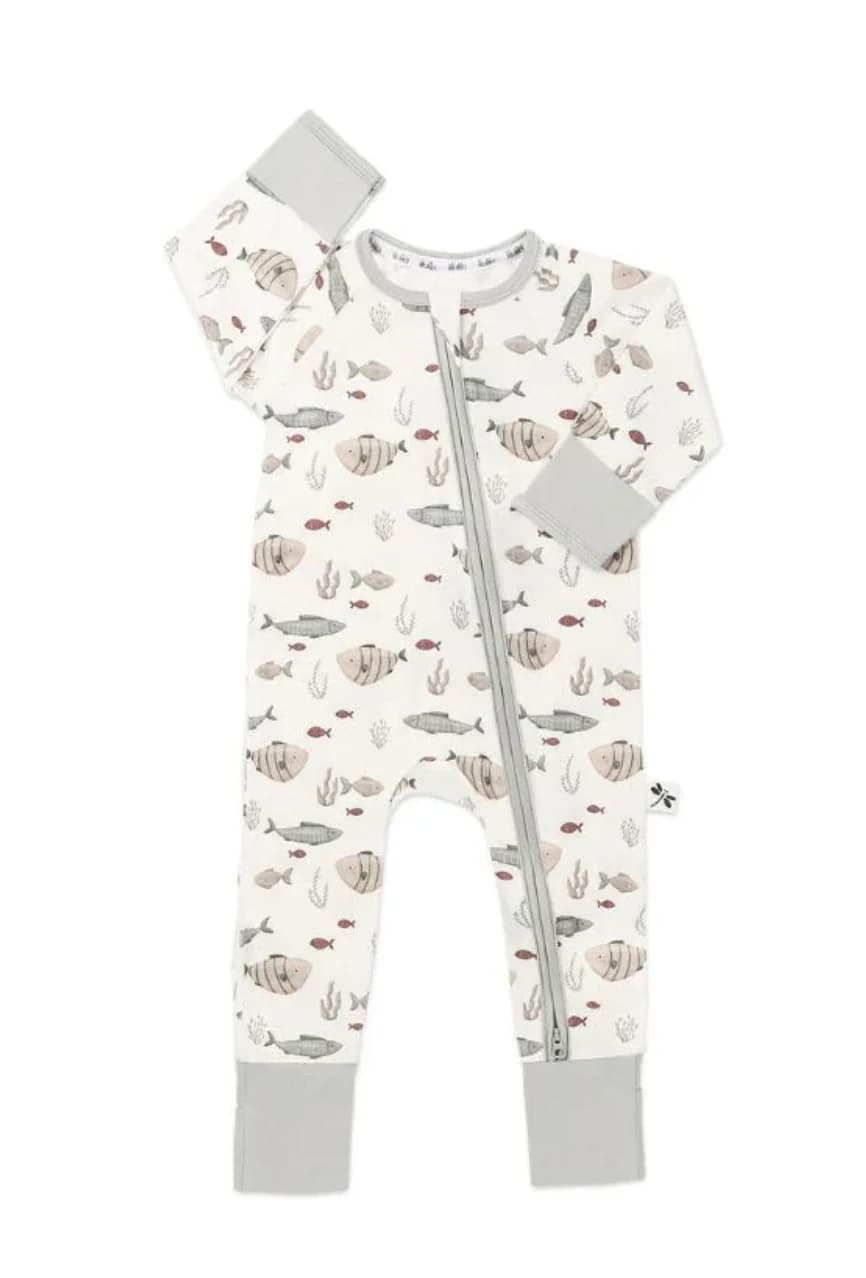 Mameluco con cierre Fish Bamboo