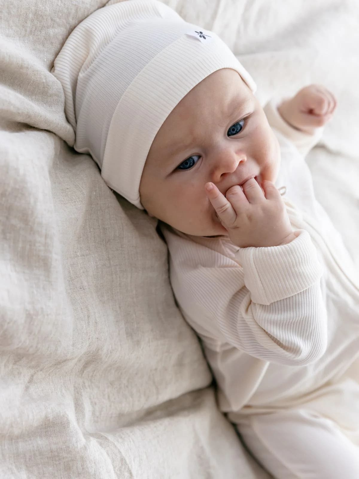 Cream Double Knot Bamboo Hat