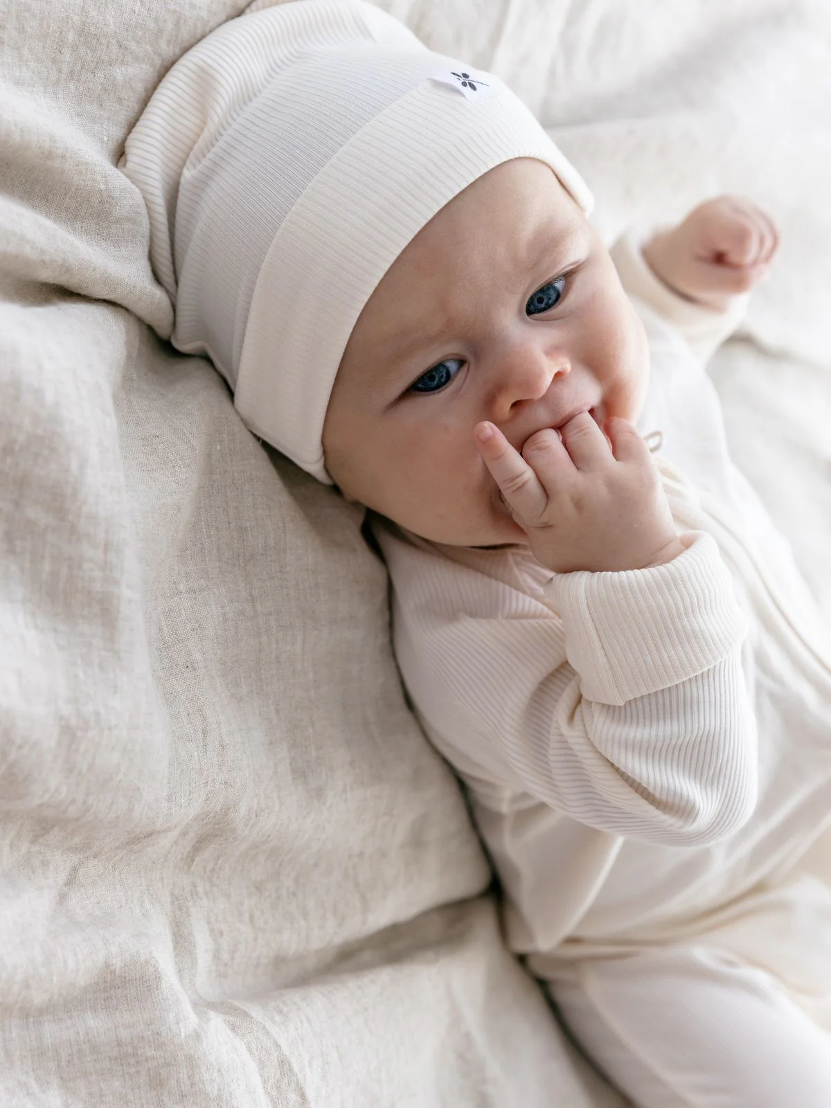 Cream Double Knot Bamboo Hat